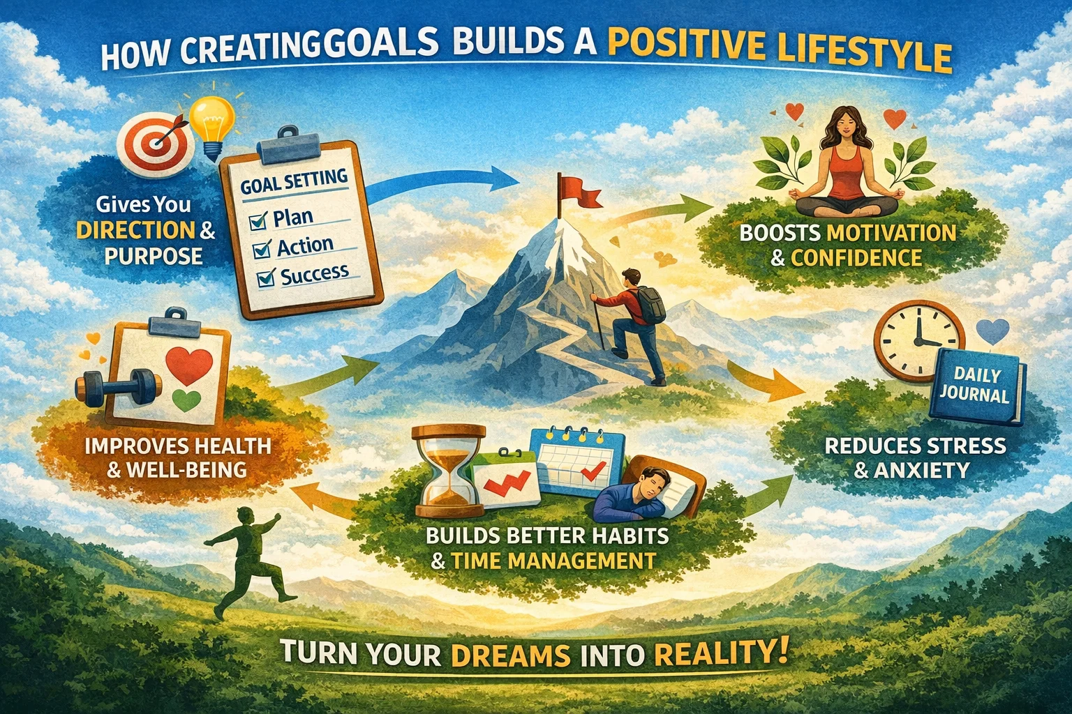 how can creating goals build or maintain a positive lifestyle